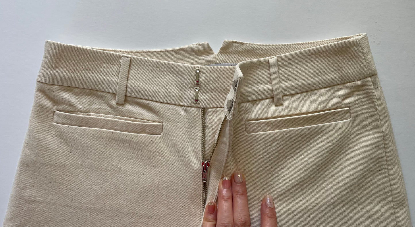 Slim Straight Pant | Cotton Pants | Summer Pants | High Waisted Pants | Women's Pants