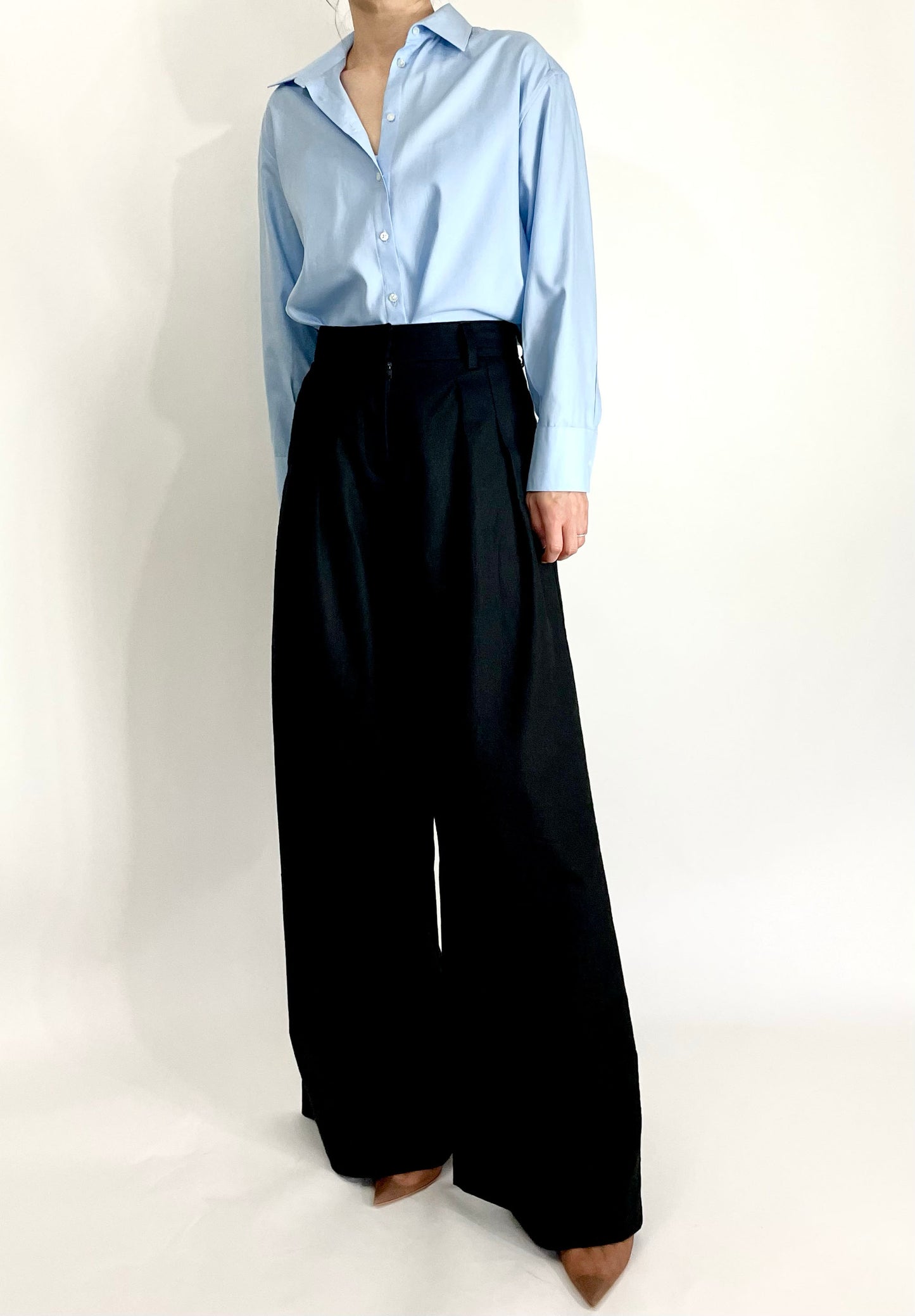 Wide Leg Pleated Pants