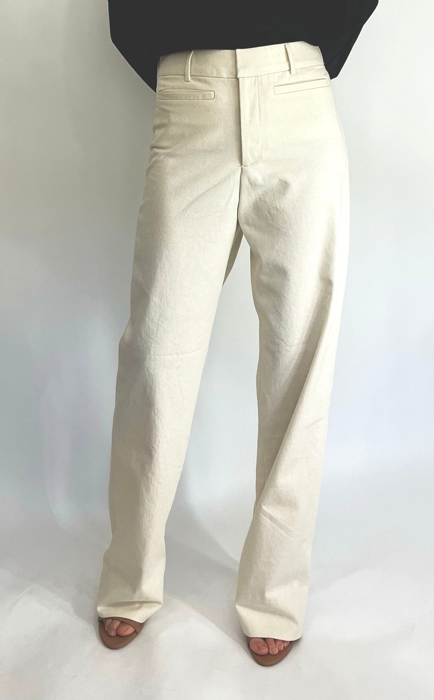 Slim Straight Pant | Cotton Pants | Summer Pants | High Waisted Pants | Women's Pants