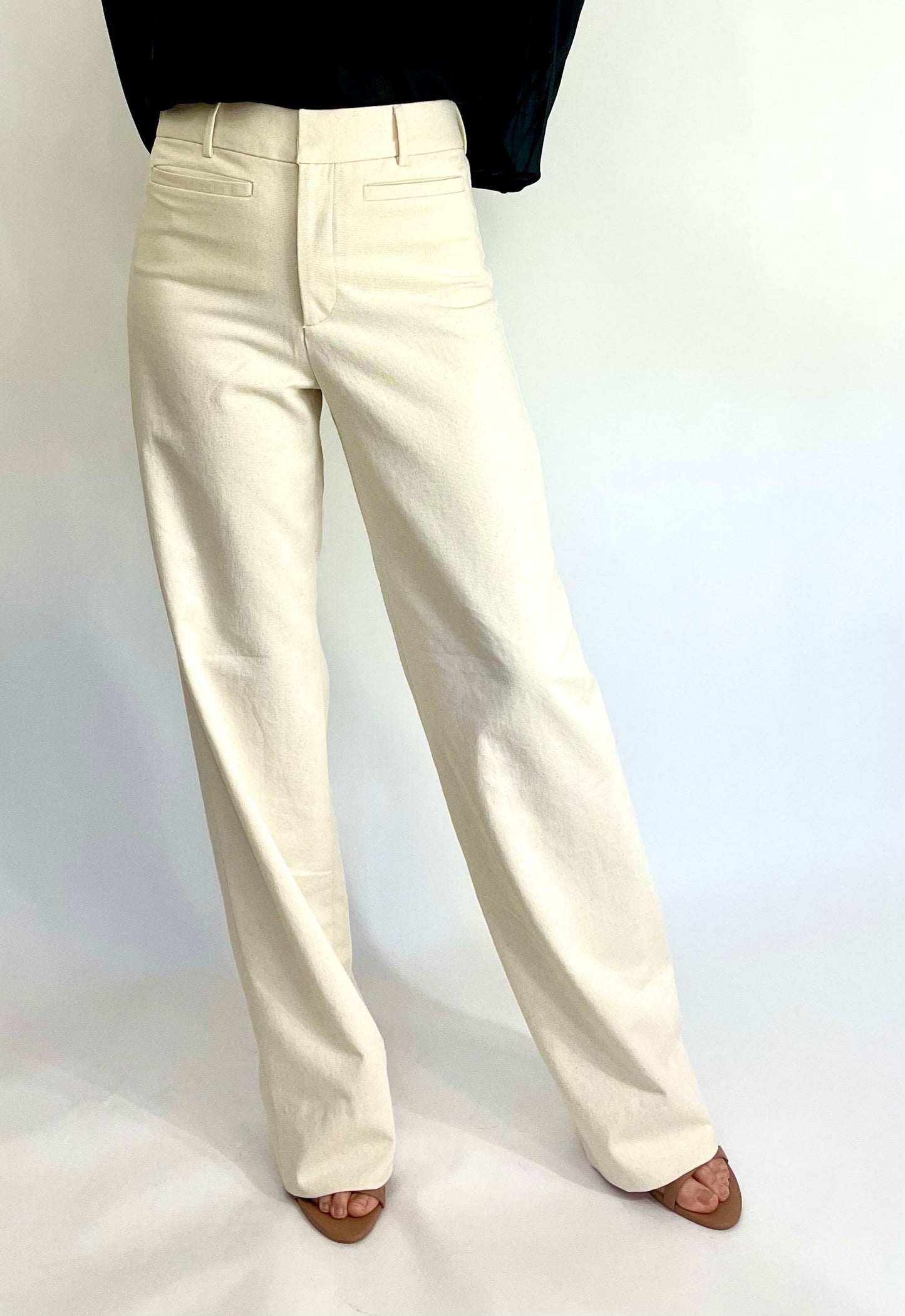 Slim Straight Pant | Cotton Pants | Summer Pants | High Waisted Pants | Women's Pants