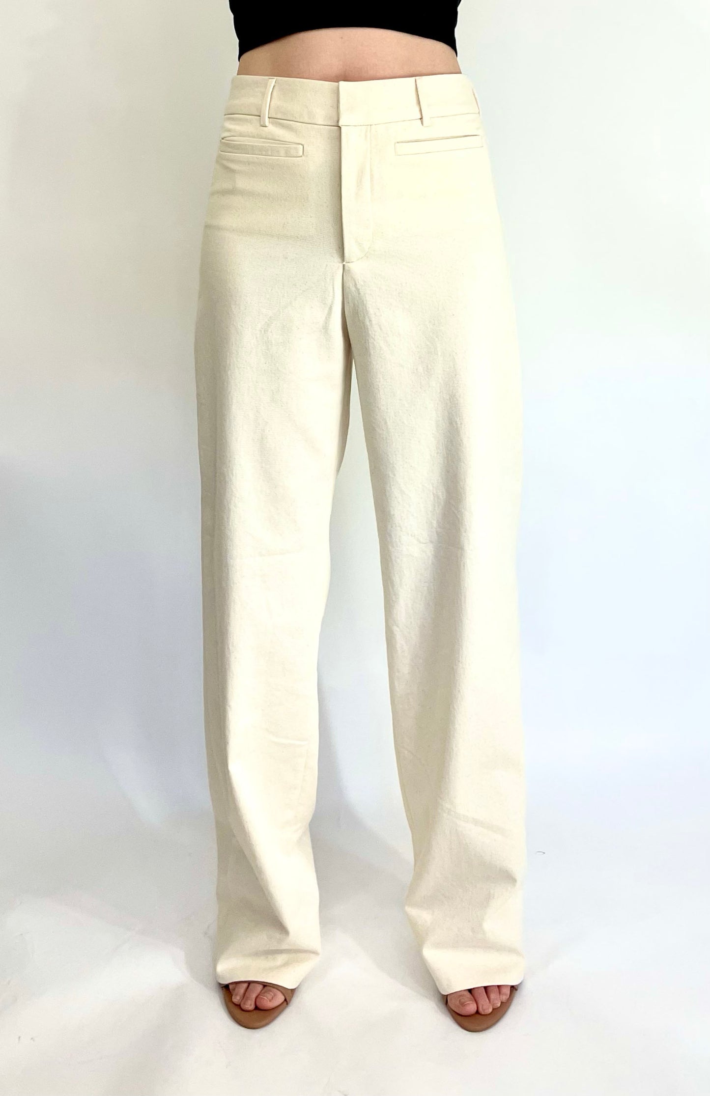 Slim Straight Pant | Cotton Pants | Summer Pants | High Waisted Pants | Women's Pants